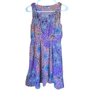 Earthbound Trading Dress Womens Size Small Spring Boho Flowy Mini paisley pocket